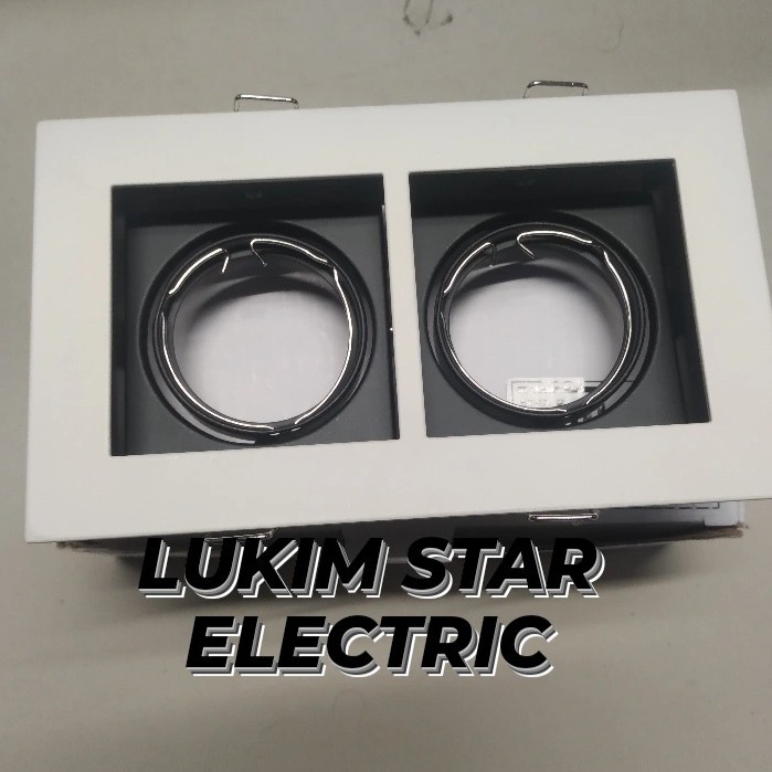 Kap Lampu Downlight 2 Gang Mr16/Kap Spotlight Sorot 2Gang Mr16 Gu5.3