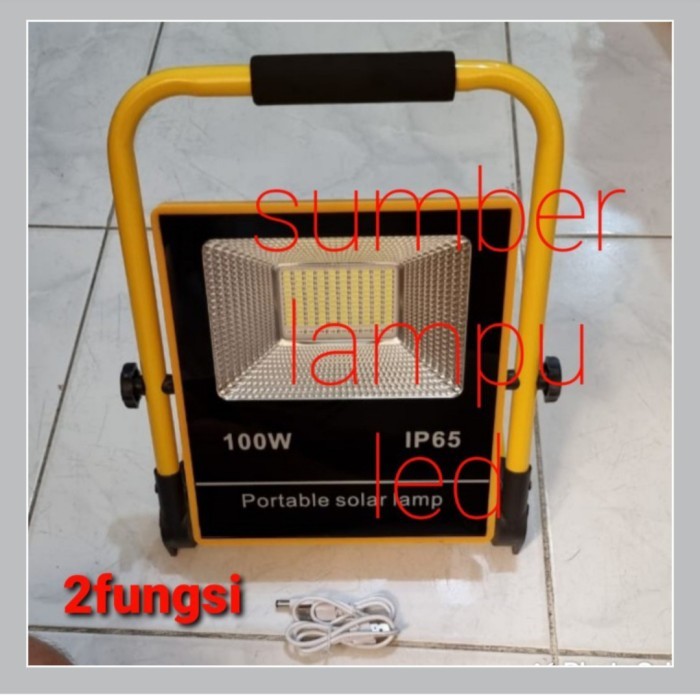Sorot Led Charge Listrik 100Watt 100W Tembak Led Portable 100 Watt Smd