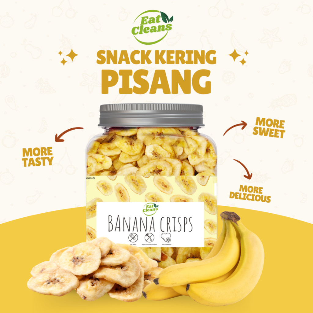 

NEW PROMO Keripik Buah Pisang Manis - Freeze Dried Banana - Kripik Pisang Manis Premium - Cemilan