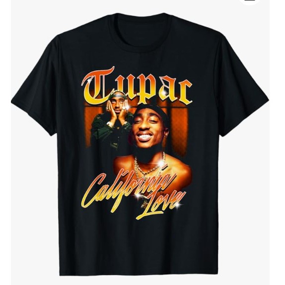 Kaos T-Shirt  Tupac Love Vintage Cali