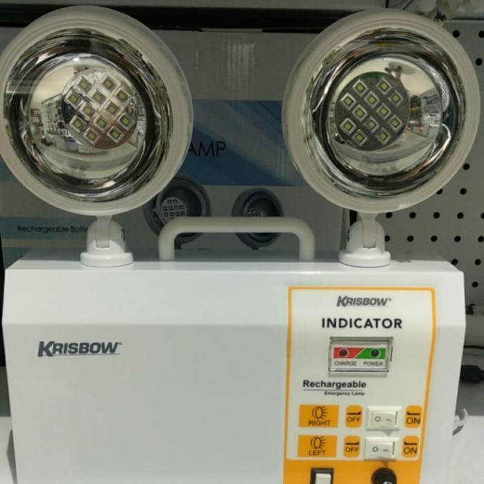 krisbow emergency lamp lampu darurat recharge