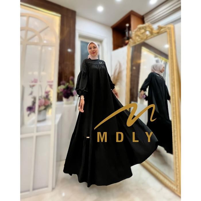 Baju Gamis Wanita Muslim Nadya Dress By Mdly Fit Silk