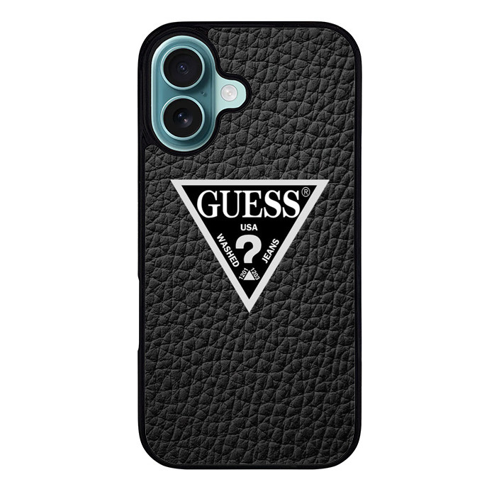 Case Casing iPhone 16 15 14 13 12 11 Pro Max Plus Mini Guess Logo Kulit NA00294