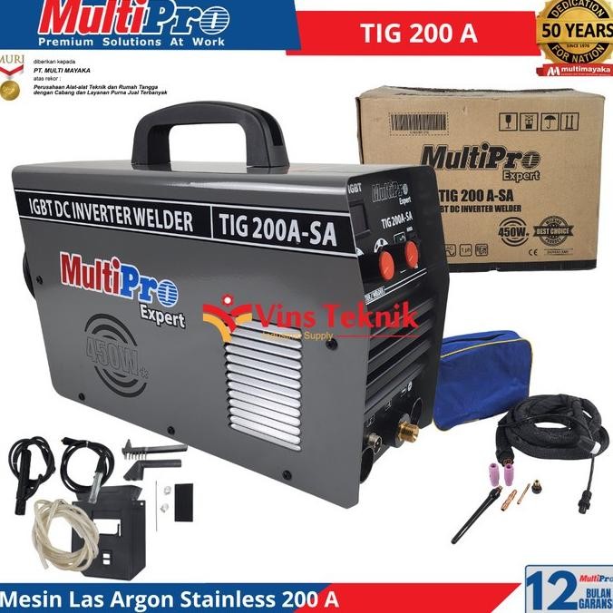 Mesin Las Listrik Argon Trafo Las Inverter Stainless 200A MULTIPRO TIG 200 A