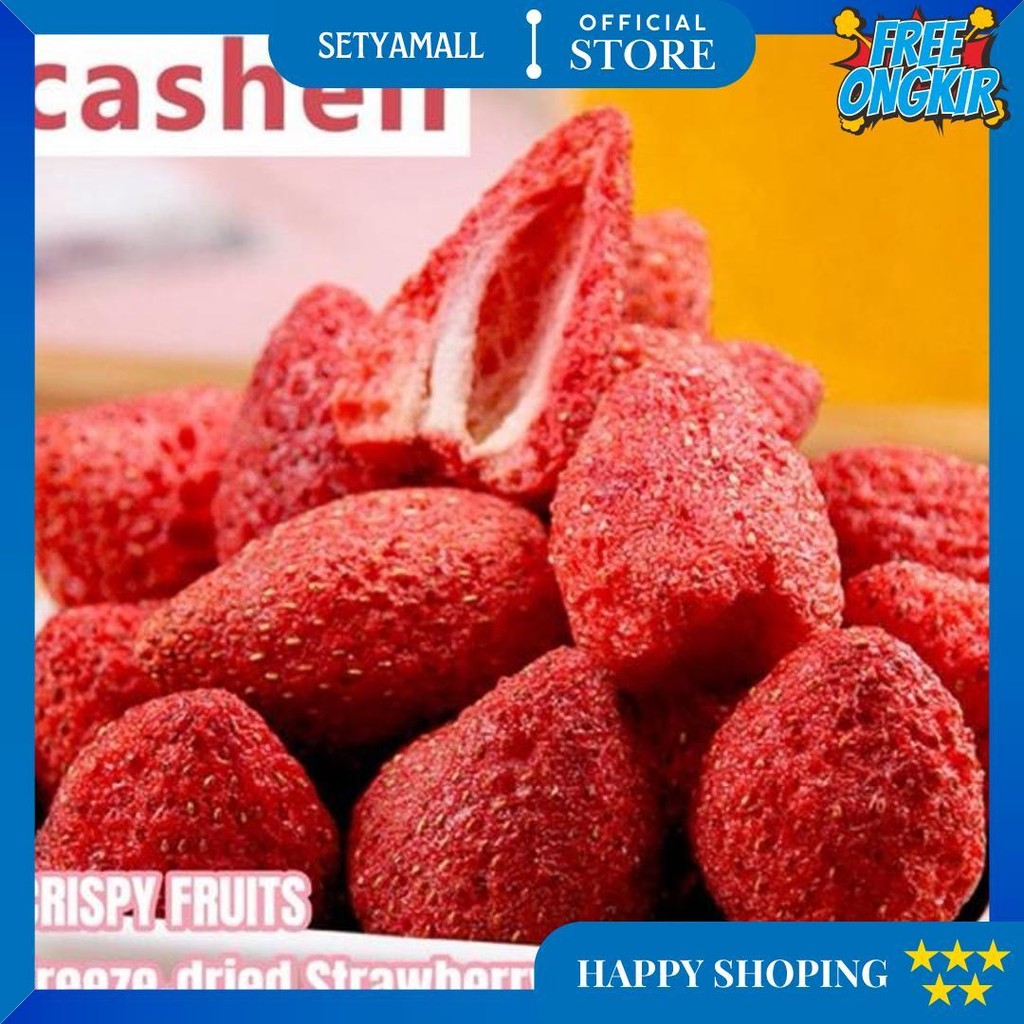 

Casheli Strawberry Kering Freeze Dried Utuh Premium Fresh Baru Crispy Original Sweet Taste D Sale