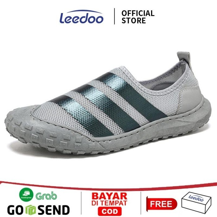 Leedoo Sepatu Slip On Pria Anti Slip Sepatu Santai Casual Formal Mr218