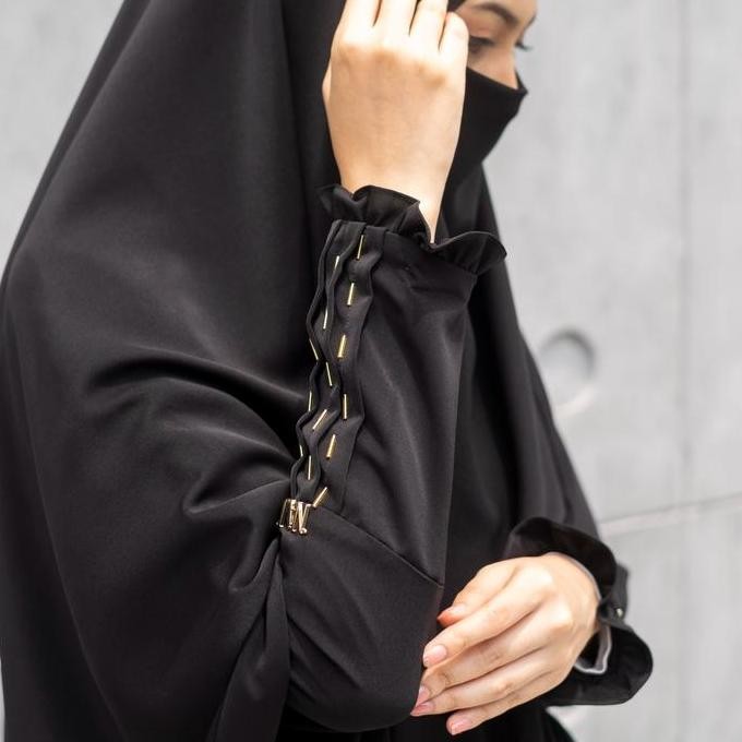 Naj Studio - Aiza Abaya Syari Gamis Umroh Haji Polos Premium Promo