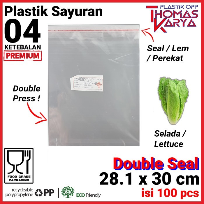 

28.1X30 Cm Plastik Opp Tebal (Lem) Plastik Selada Plastik Sayuran