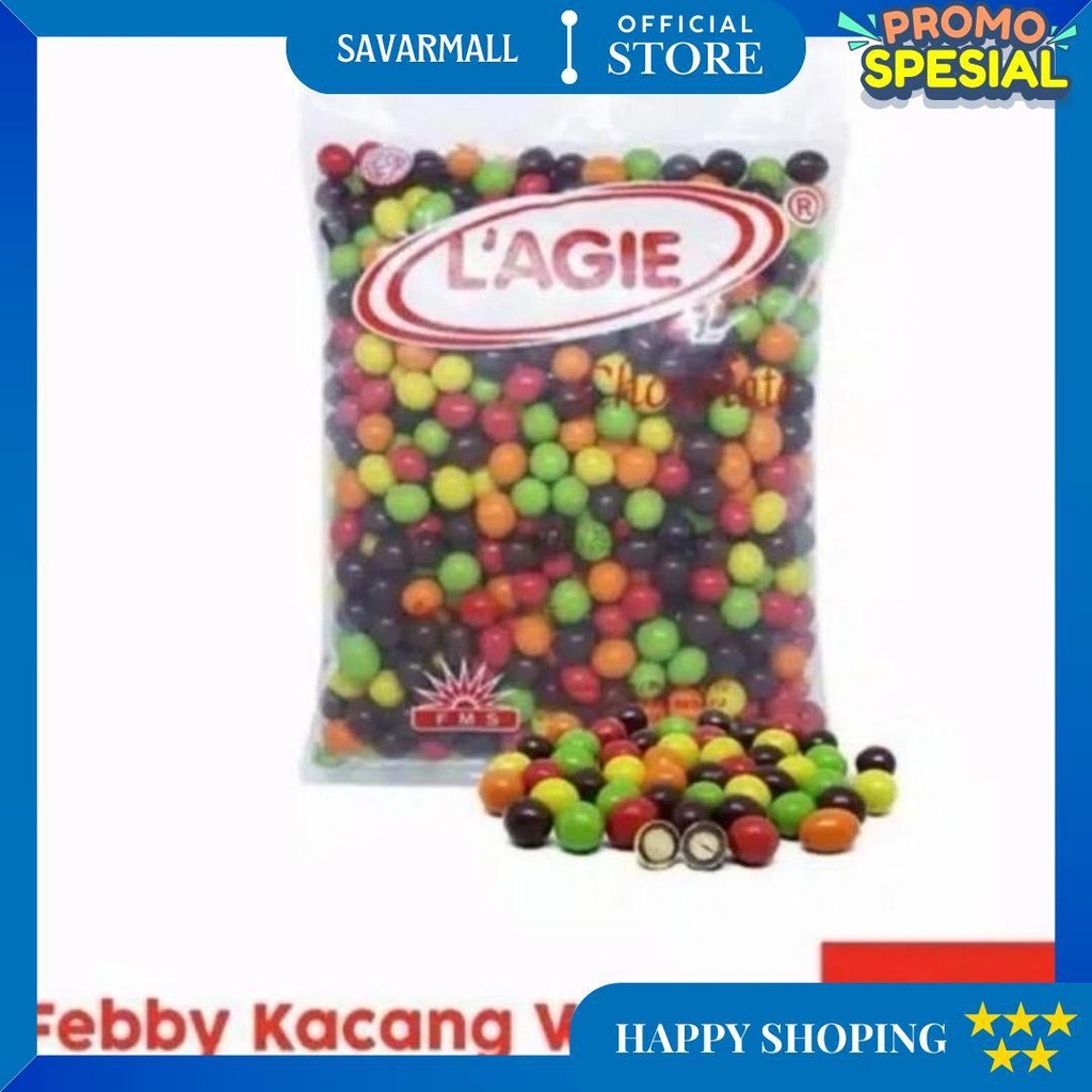 

L'Agie Febby Warna Warni Coklat Isi Kacang [1Kg] / Febby Peanut Warna Warni / Lagie / Lagi'E / Coklat / Cokelat / Parcel Lebaran / Hampers Lebaran / Kue Lebaran D Termurah