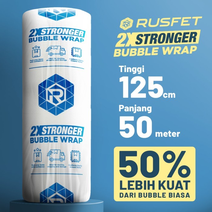 

Plastik Bubble Buble Babel Wrap Roll Bening Spesial 125Cm X 50M Rusfet