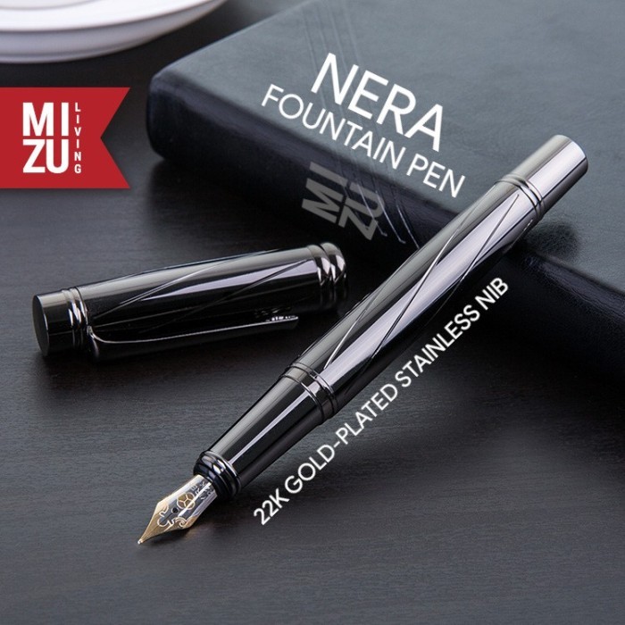 

TERBARU! MIZU NERA Fountain Pen 22K Gold-Plated Stainless Steel Iridium Nib M