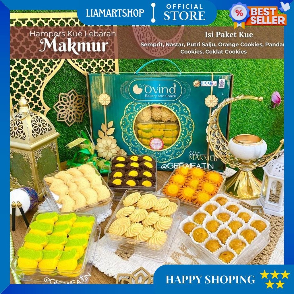 

Kue Lebaran Intan Sari Paket Kue Premium Kue Kering 6 Toples / Paket Kue Kering 2025 D Terlaris