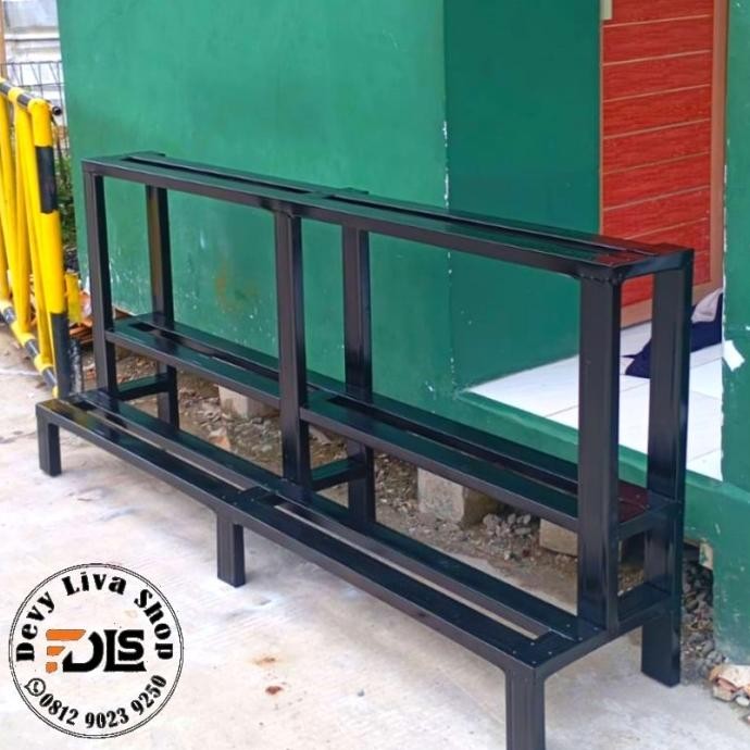 Rak pot bunga baja ringan susun 3 TD