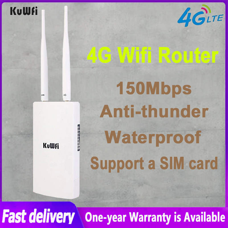 WEASH 4G LTE Wireless Router 150Mbps CAT4 Outdoor Waterproof Wifi Router With Sim Card Slot 360-Degr