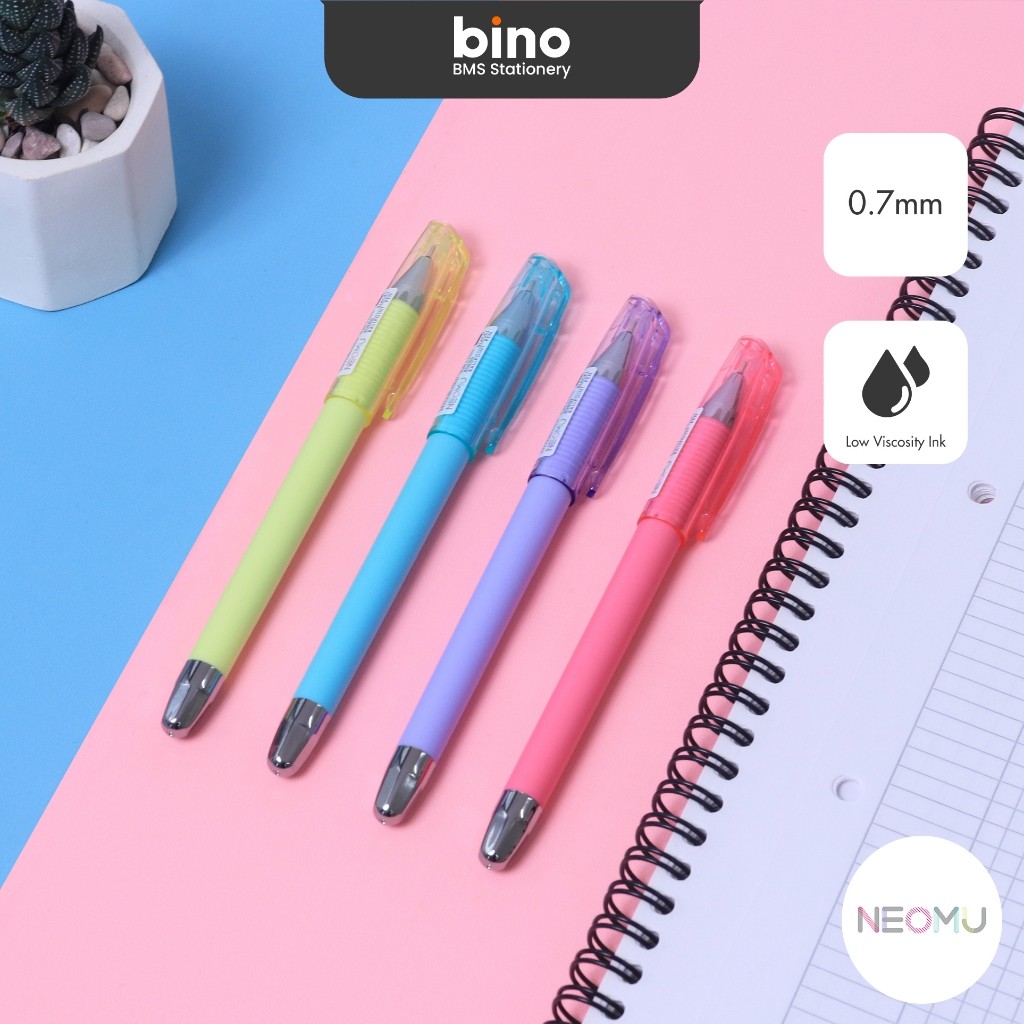 

[BMS Surabaya] Bantex Ballpoint Pen / Pulpen Pena 0.7 mm Tinta Black Low Viscosity Matte Grip BG6103