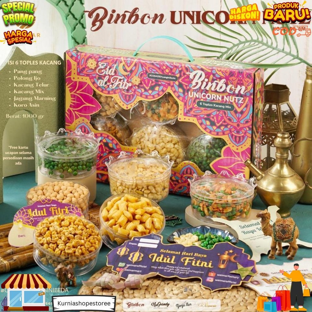 

Binbon Unicorn Nuts - 6 Toples Mix Kacang Snack D Best Seller