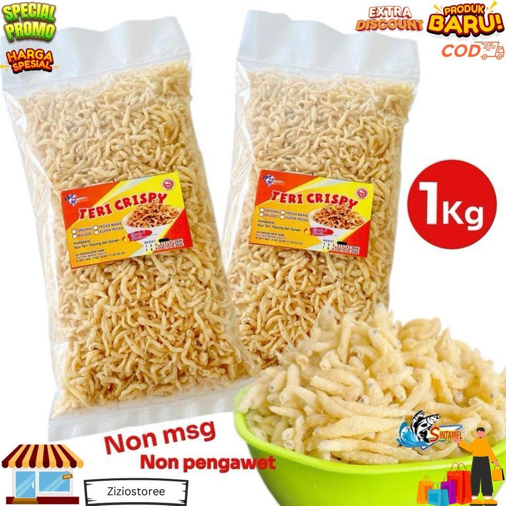 

Teri Crispy 1Kg Kualitas Super Teri Krispi Sintamel Lauk Teri Crspy Camilan Teri - Cemilan Teri - Teri Medan Crispy - Teri Krispi Snack Mpasi - Teri Crispy Teri Nasi- Teri Nasi Crispy-Lauk Kering Teri Crispy D Gratis Ongkir