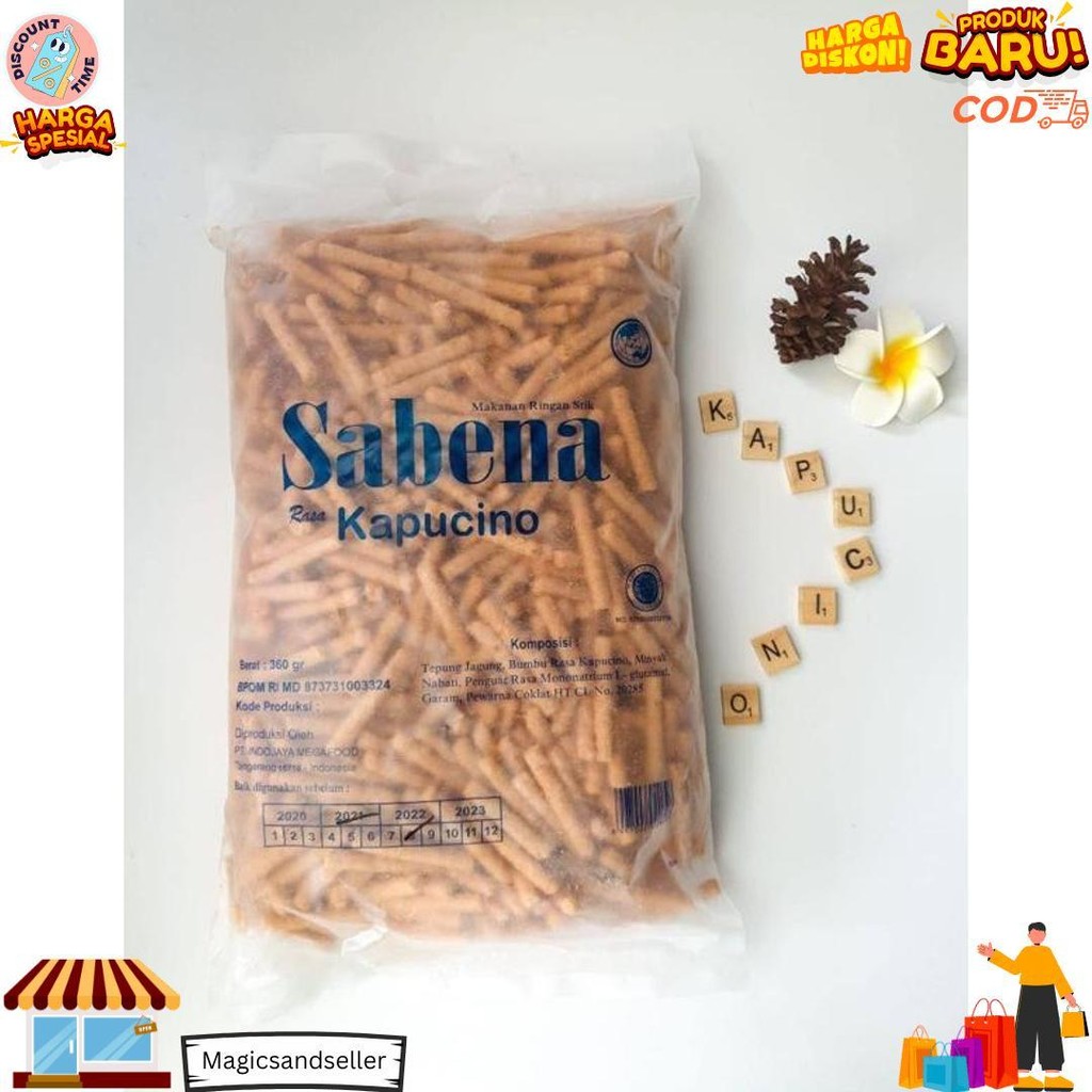 

Sabena Stik 340G / Aneka Rasa Keju Balado Sapi Panggang Jagung Bakar Cemilan Jajanan / Keripik Sabena Stik Balado D Terlaris