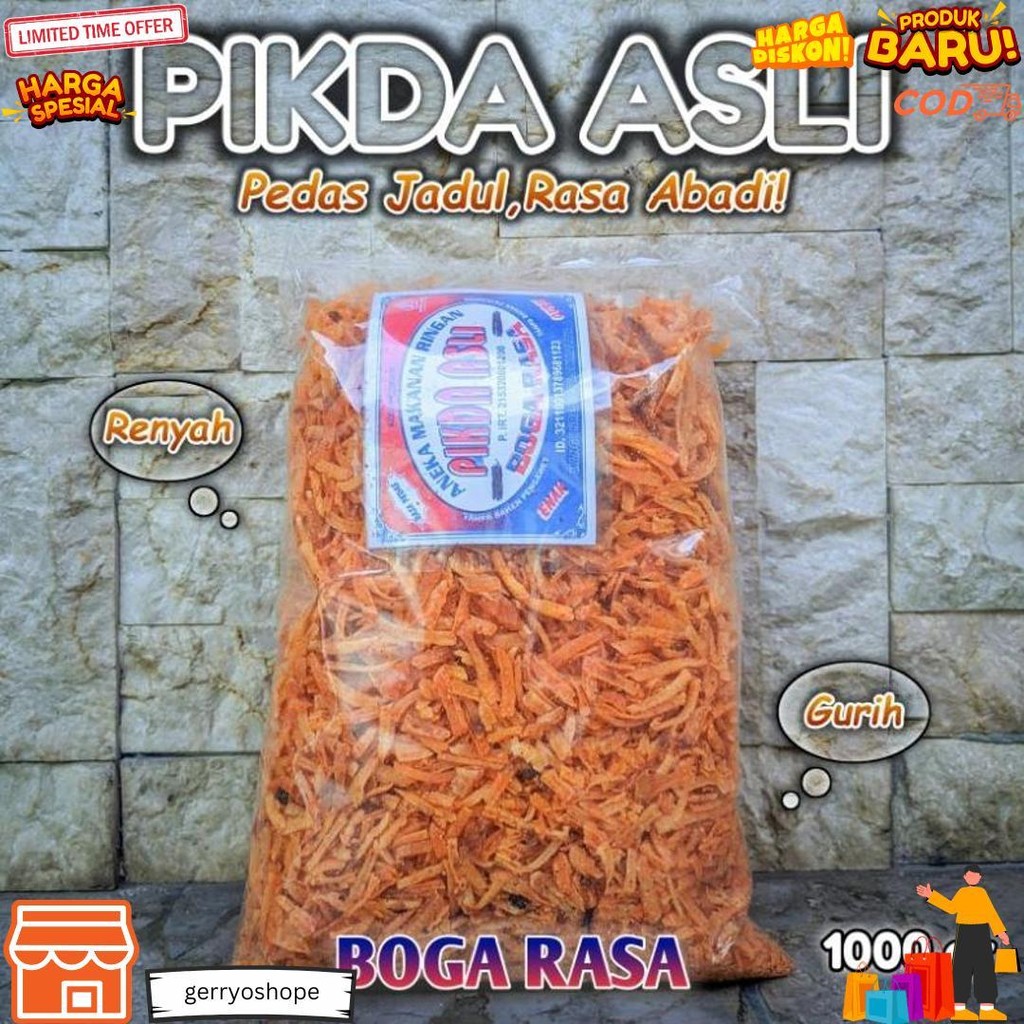 

Makanan Ringan Pikda Asli Boga Rasa/ Keripik Pedas Double Taste/ Keripik Singkong Makanan Khas Tasikmalaya D Cod