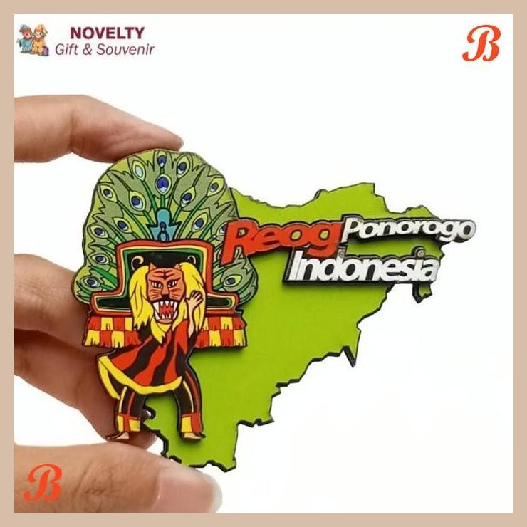 [NVT] SOUVENIR MAGNET KULKAS TARIAN REOG PONOROGO OLEH NEGARA INDONESIA