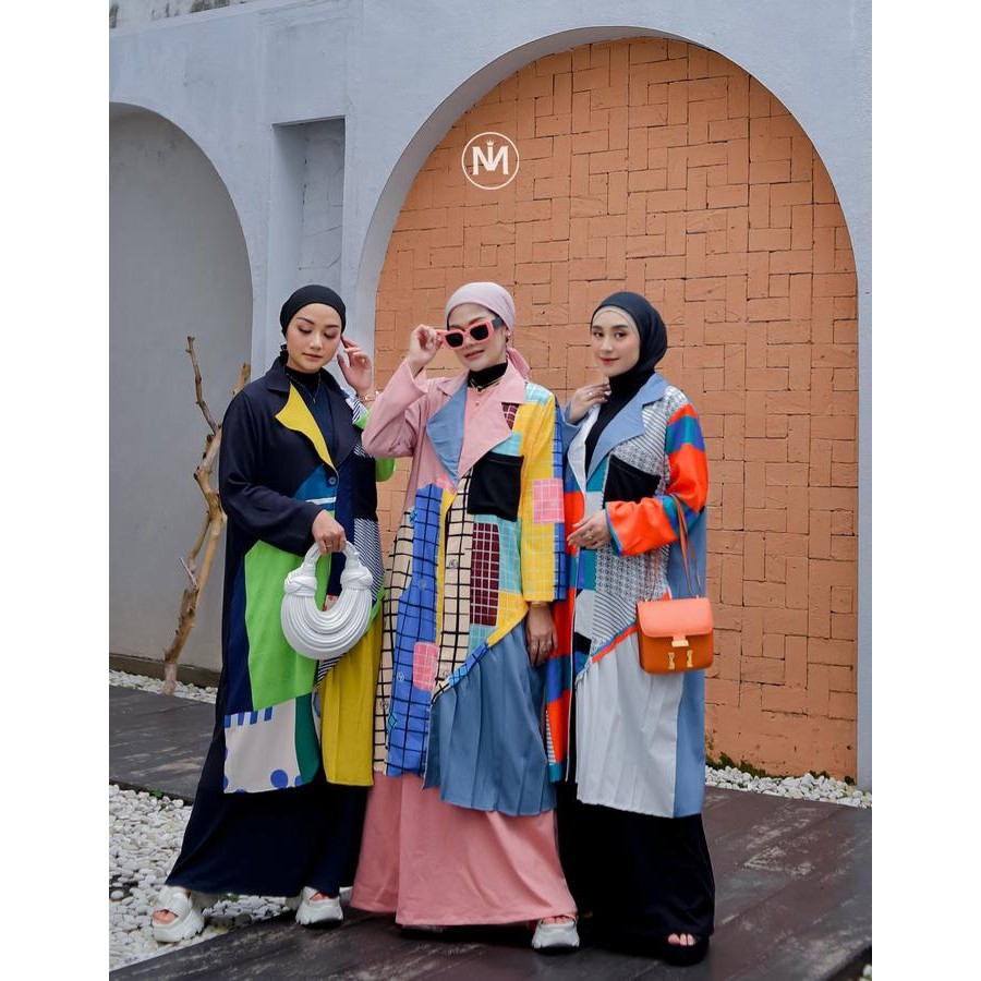 Printing Series Omera By Numiaa Fashion I Fashion Muslim Dress Outer Tunik Top Batwing Dan Kaftan