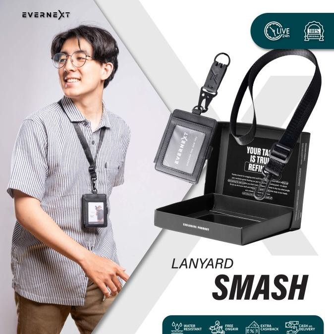 

PROMO / Lanyard Kartu ID Card Holder Name Tag Kantor Tas Kalung Dompet Kartu Gantung Smash Non COD