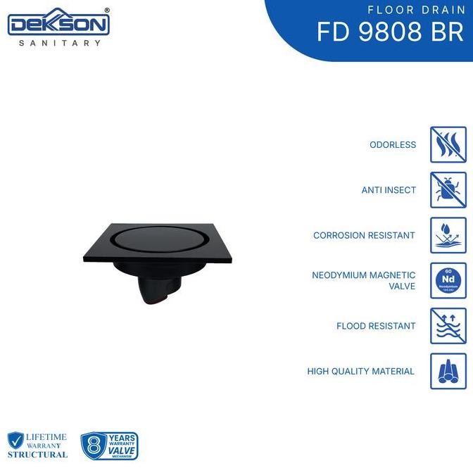 DEKKSON LUBANG SARINGAN AIR LANTAI KAMAR MANDI FLOOR DRAIN FD 9808 BR