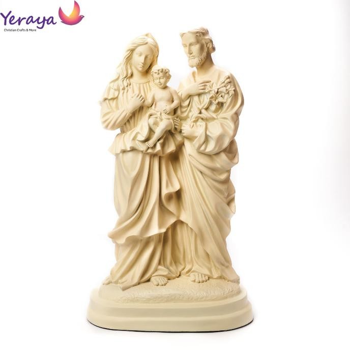 hanya disini] Pajangan Patung Rohani Katolik Keluarga Kudus Berdiri 60cm