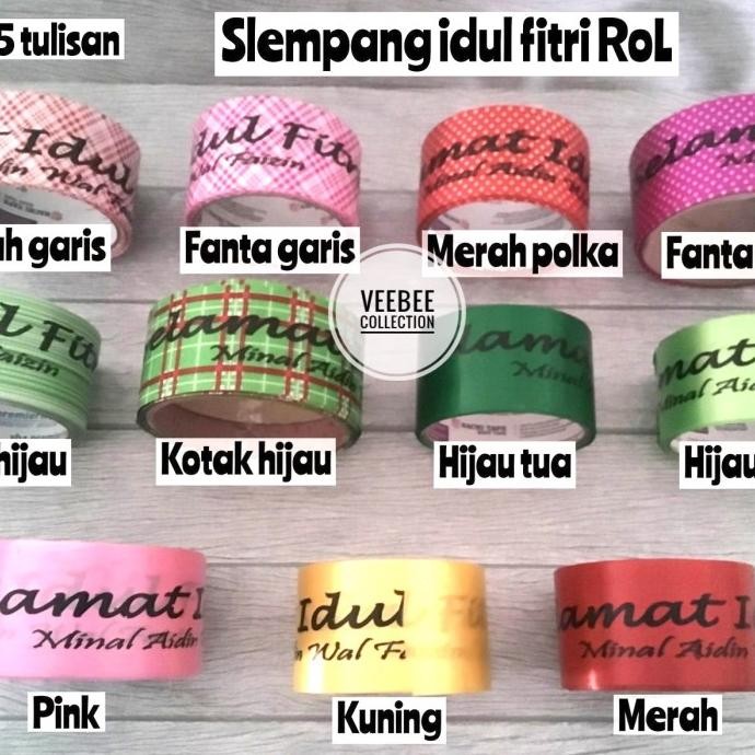 

{{{{}}] Selempang Pita Roll Lebaran idul fitri /selempang parcel pita kado