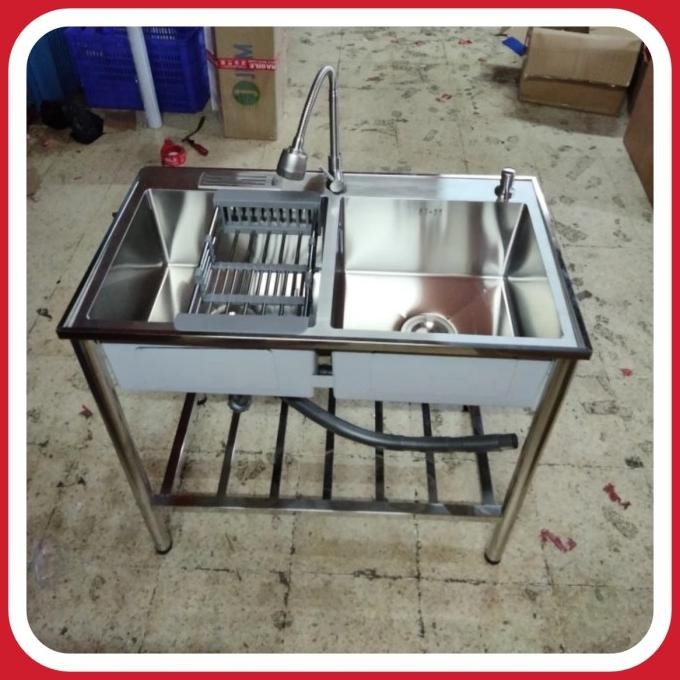 Kitchen Sink Meja Portabel/Stainless Sus 304 kitchen Sink
