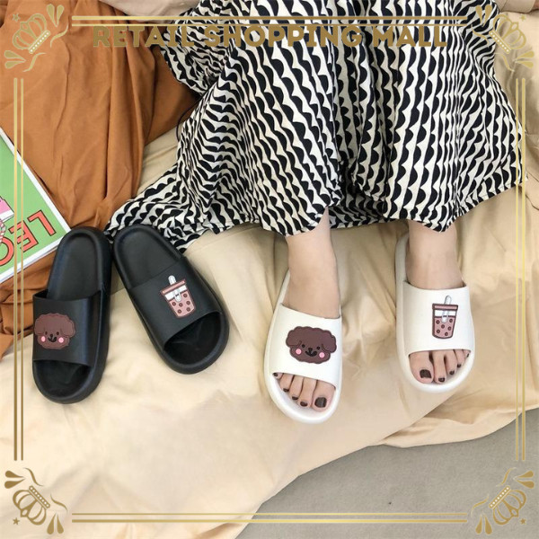 Rsm Sandal Rumah Slop 6565 Karakter Bear Boba Sendal Karet Couple