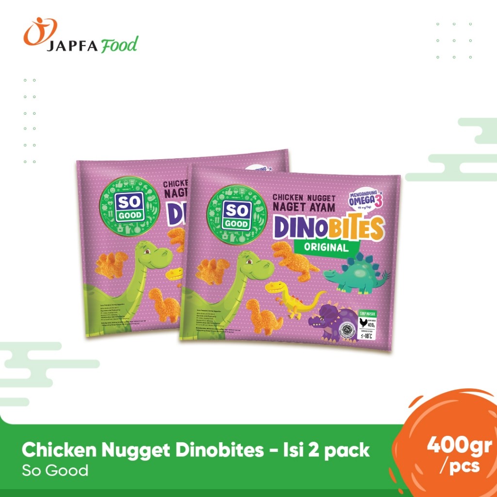 

So Good Chicken Nugget / Naget Ayam Dinobites 400gr - Isi 2 pack