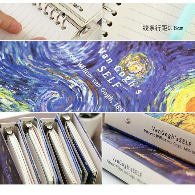 

PROMO / Binder B5 Vangogh, Vintage dan Time Non COD