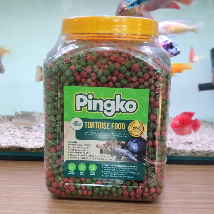 Pelet Pingko Tortoise Food, Pelet Kura Kura Darat, Pelet Tortoise