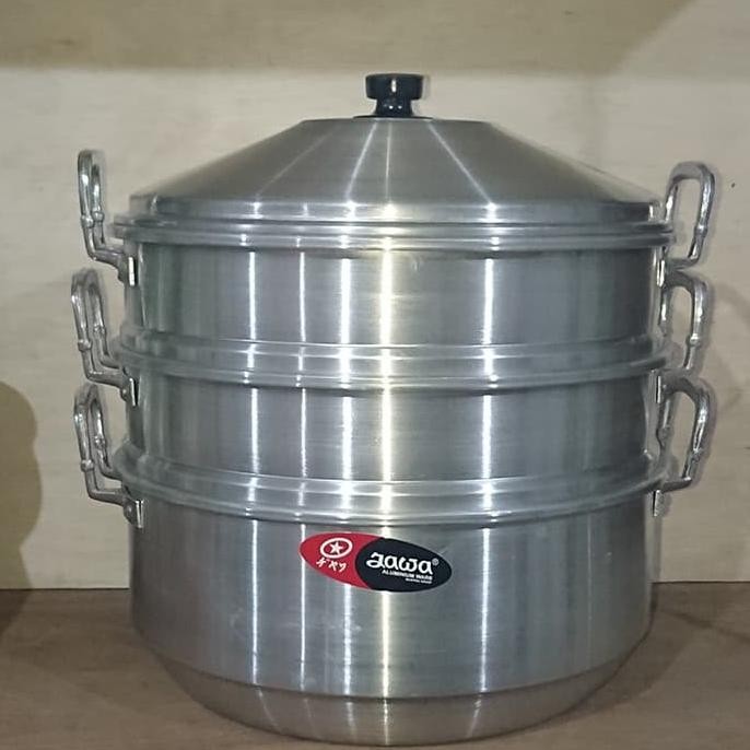 Produk Terbaik] Langseng Steamer Kukus Kue Aluminium 36 Cm Maspion