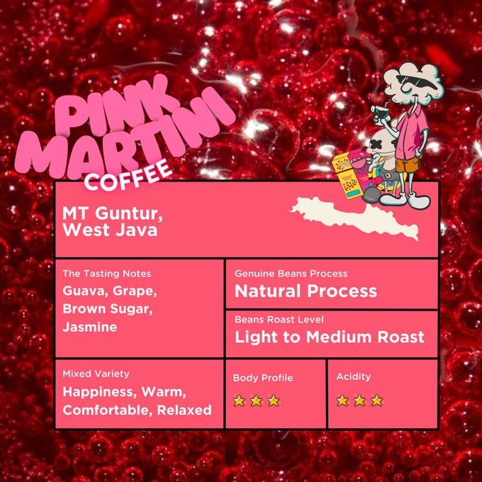 

Pink Martini Roasted Coffee Bean Arabica Biji Kopi Coffee