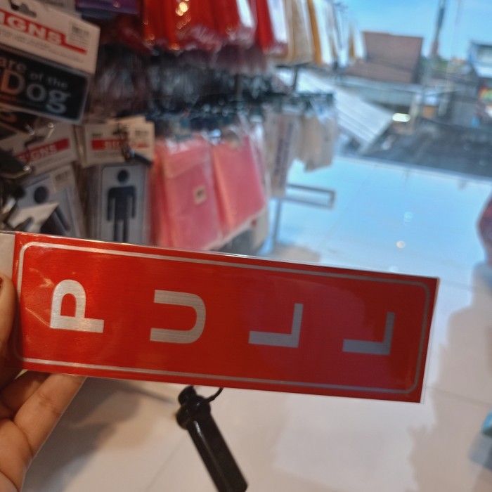 %$%$%$%$] SIGN LABEL IMP PULL RED TMP / SIGN LABEL PULL RED