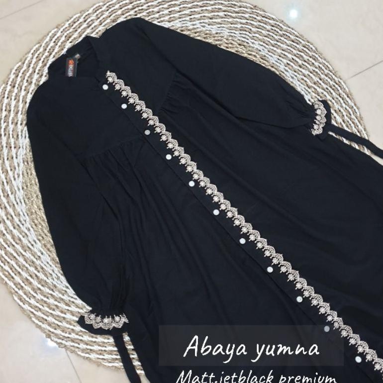 tru-63 ABAYA YUMNA / GAMIS JETBLACK RENDA / GAMIS JETBLACK PREMIUM / ABAYA JETBLACK RENDA / ABAYA JE