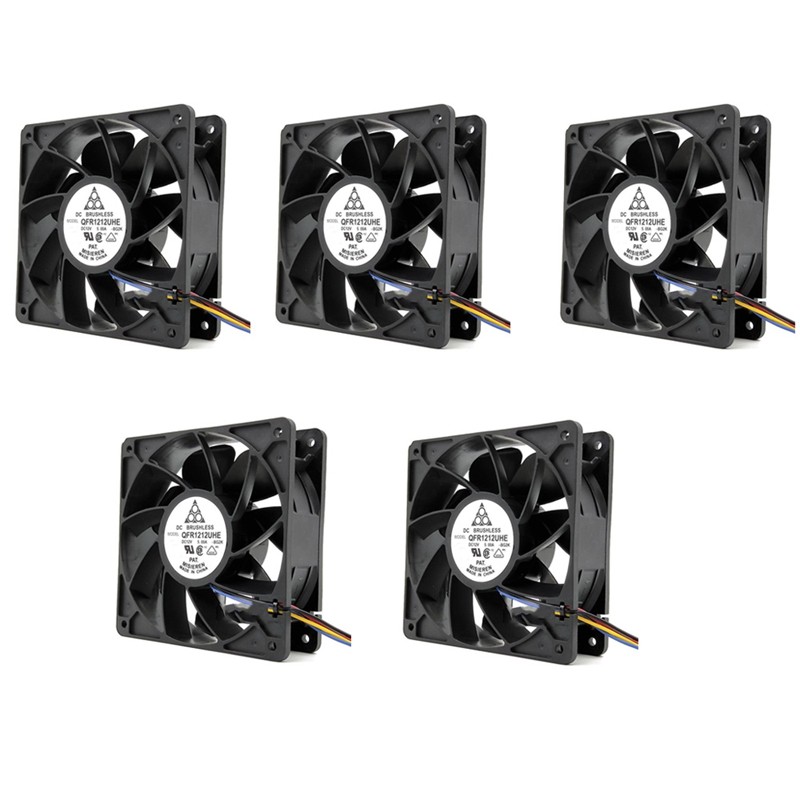 PUJASERRAZ Retail 5PCS 7500RPM Cooling Fan 4-Pin Connector 12V 5A Computer CPU Cooling Fan For Antmi