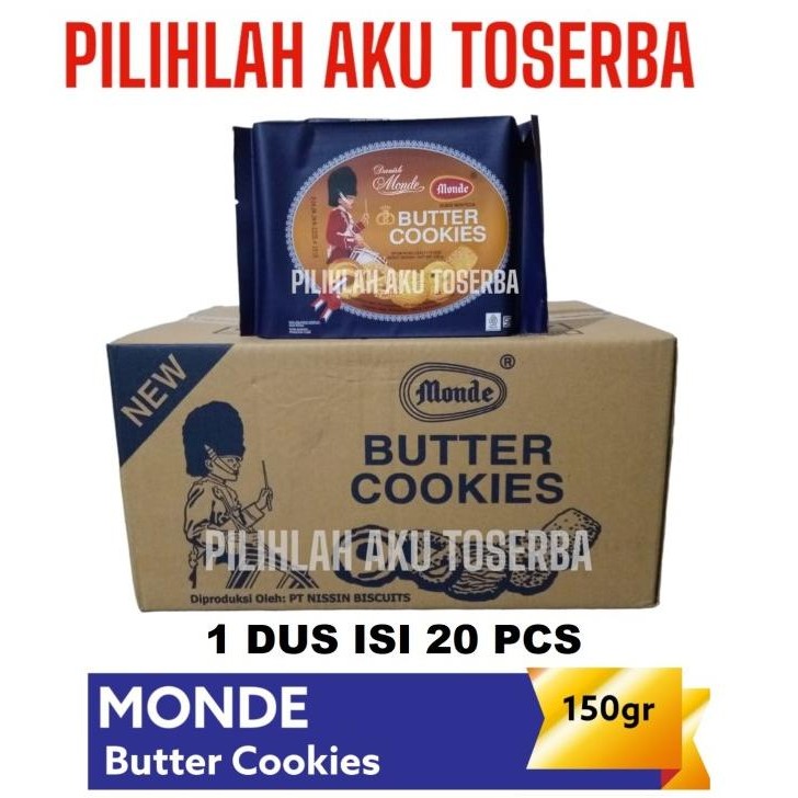 

Biskuit Monde BUTTER COOKIES 150 gr - ( HARGA 1 DUS isi 20 Pcs ) NOV