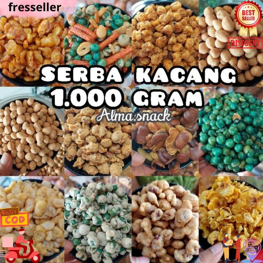 

[Promo] Serba Kacang 1Kg / Snack Kiloan Murah / Alma.Snack D Terlaris