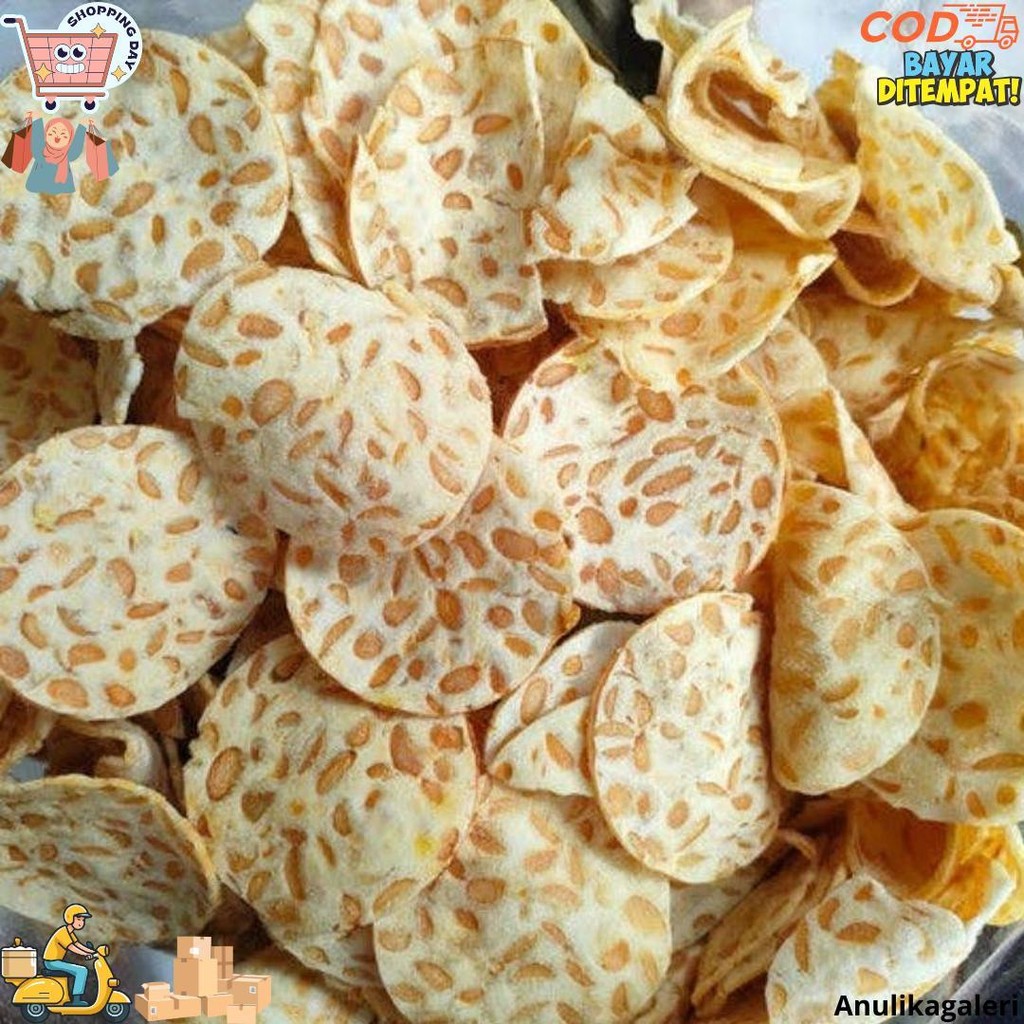 

1Kg Keripik Tempe Sagu Original Renyah Cemilan Snack Zahra D Cod