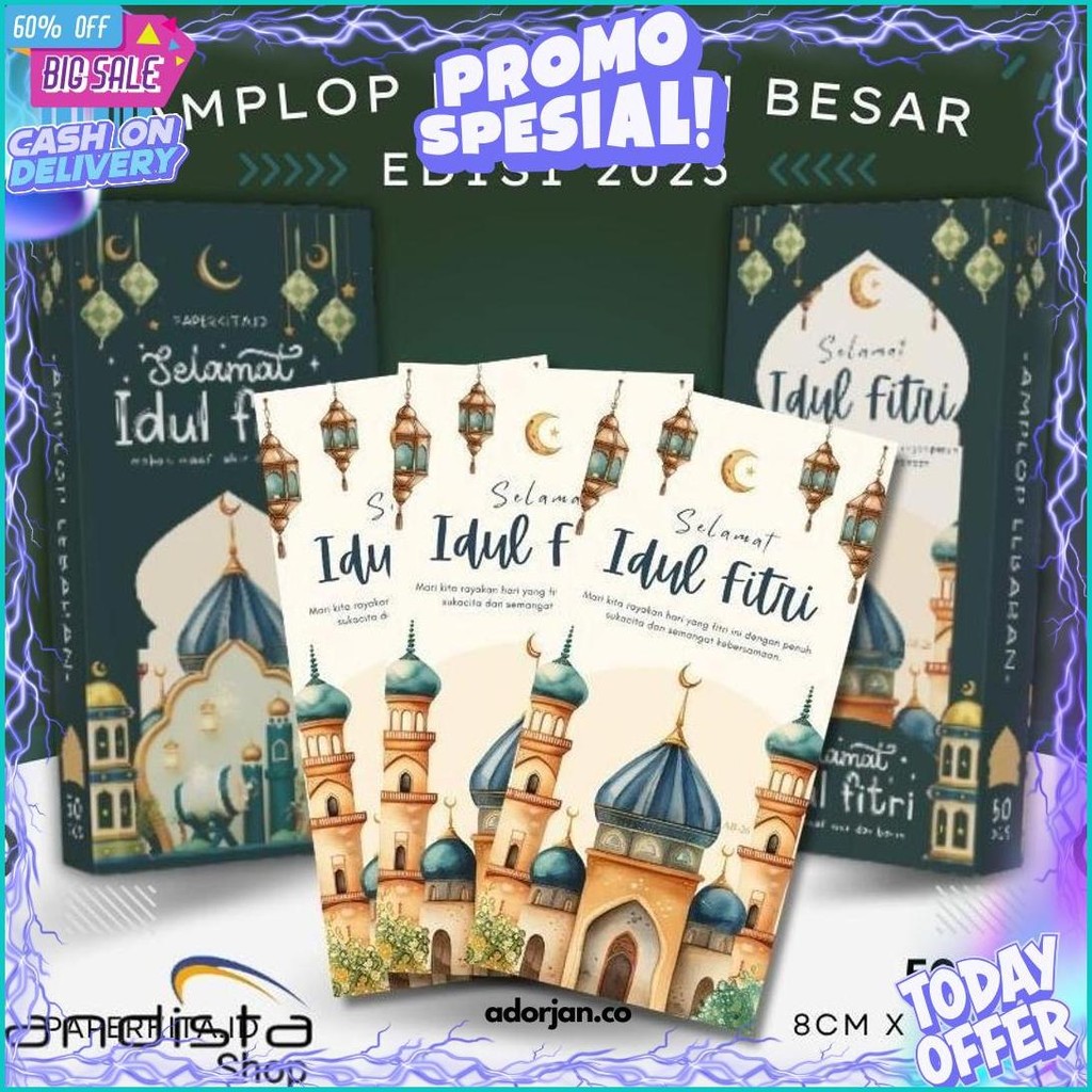 

Amplop Lebaran Idul Fitri 2025 Ukuran Besar Uang Tanpa Lipat, Box Isi 50Pcs Kwalitas Premium Murah