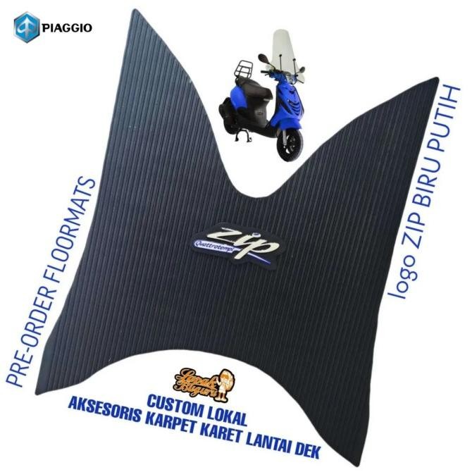Karpet Lantai Dek Karet Aksesoris Lokal Piaggio Zip 100Cc Floor Mats