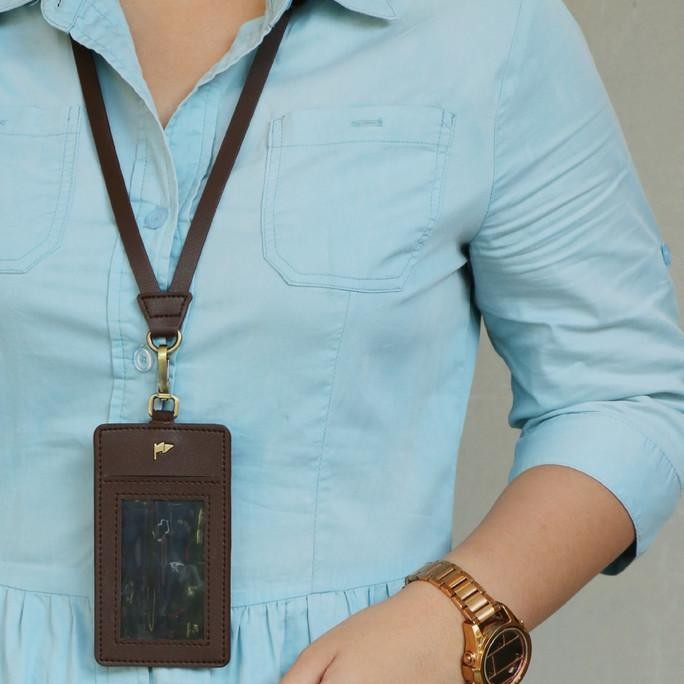 

Tfg Name Tag Tali Id Card Lanyard 201 Brown Lifetime Warranty Original Dan Terlaris