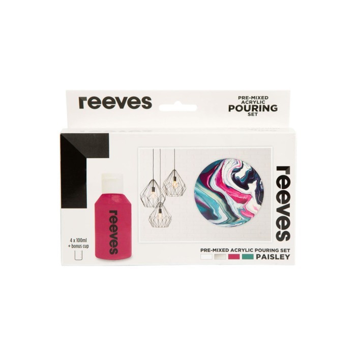 

REEVES Pre-mixed Acrylic Pouring Set Paisley