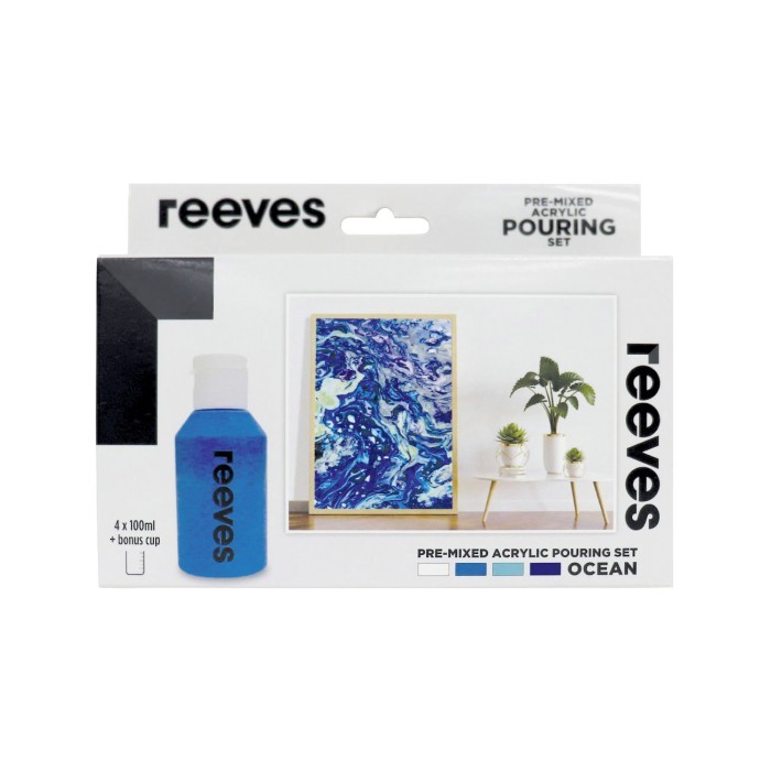 

REEVES Pre-mixed Acrylic Pouring Set Ocean