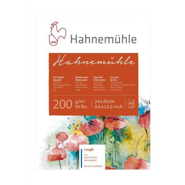 

Hahnemuhle 200gsm 24x32cm Rough Watercolour Block