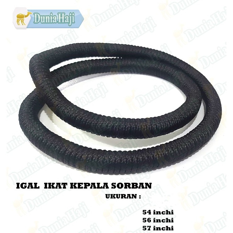 Sorban Igal Dewasa Ikat Sorban Arab Pengikat kepala Untuk Surban Khas Saudi - 54inch halus arab panj