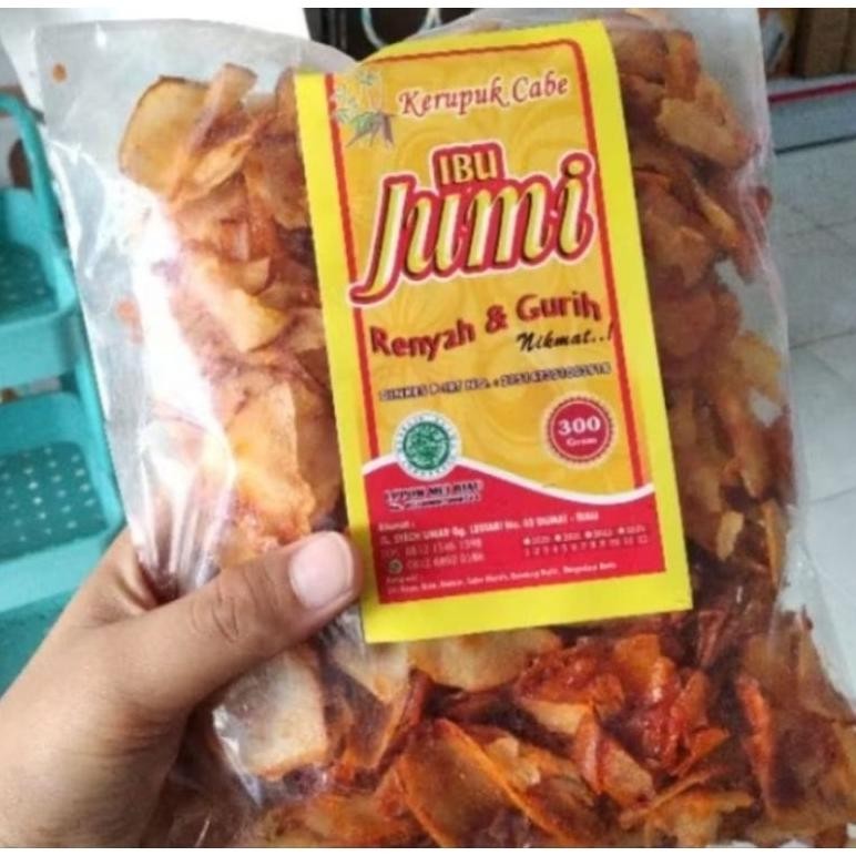 

kerupuk cabe pedas manis Jumi